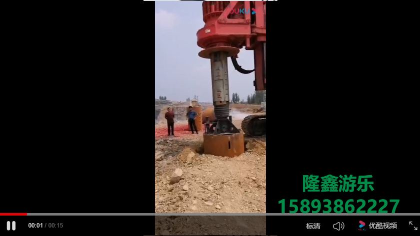 玻璃橋打樁現(xiàn)場